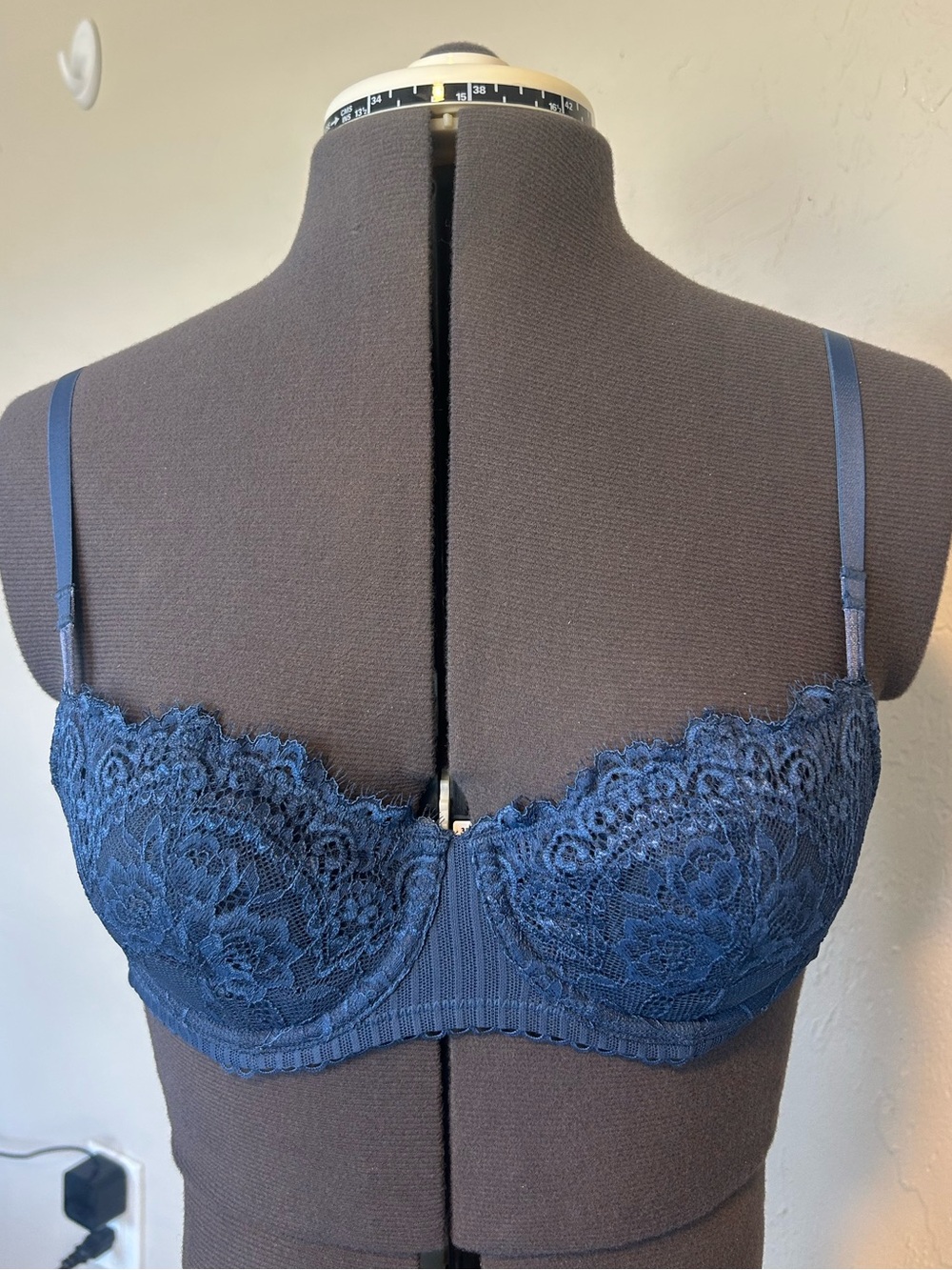 DOBREVA Women's Sexy Lace Push Up Balconette Bra 32B (1911)